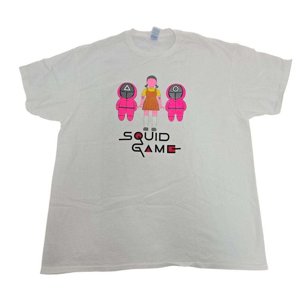 Squid Game‎ T-Shirt White XL Adult Mens Graphic Print Netflix TV Show - Picture 2 of 5